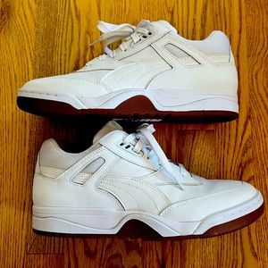 New Puma’s Palace Guard Leather Low-Top Sneakers in White